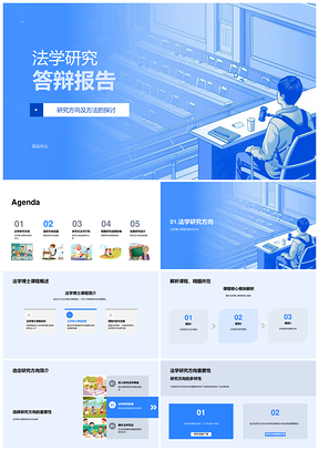 2025法学博士答辩研究方向方法成果影响PPT模板