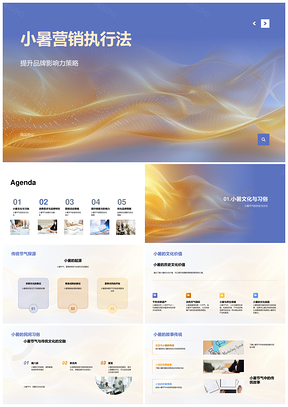 2025小暑营销品牌提升策略销售目标活动方案PPT模板
