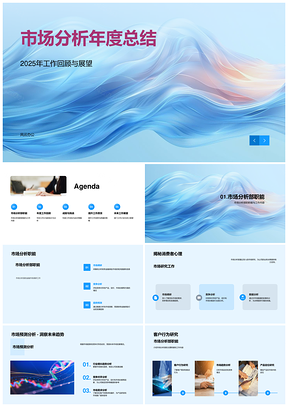 2025保险公司市场分析年度总结工作计划回顾展望差异PPT模板