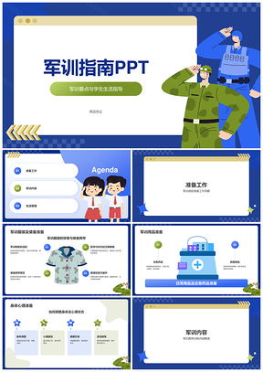 2025学生军训指南训练理论内容管理手册大纲PPT模板