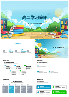 2025高二高效学习策略压力应对与计划制定PPT模板