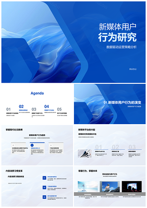 2025新媒体用户行为研究平台互动内容移动端行为算法数据PPT模板