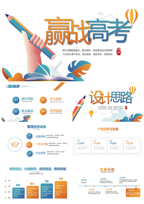 高考励志冲刺备战复习动员PPT模板