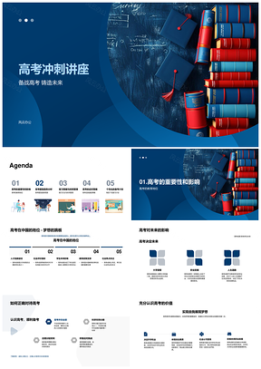 2025高考冲刺复习计划题型趋势时间管理心理调适教育地位PPT模板