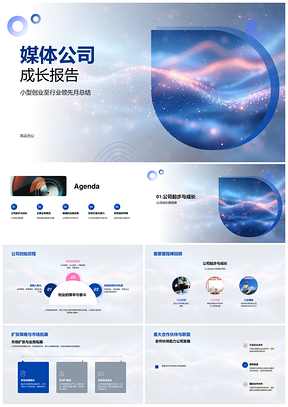 2025媒体公司成长领先战略合作多平台创新报告PPT模板