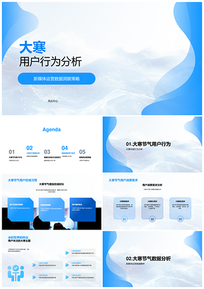 2025大寒用户行为数据洞察与新媒体运营分析PPT模板