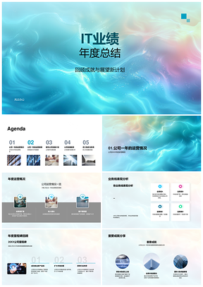 2025IT年度业绩总结与公司发展策略计划PPT模板