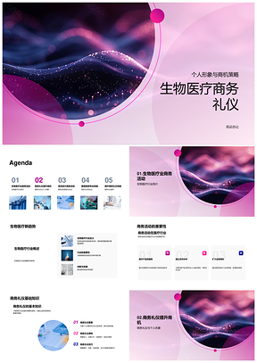 2025生物医疗商务礼仪形象技能高效活动PPT模板