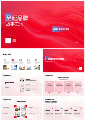 2025圣诞品牌价值情感故事营销工坊PPT模板