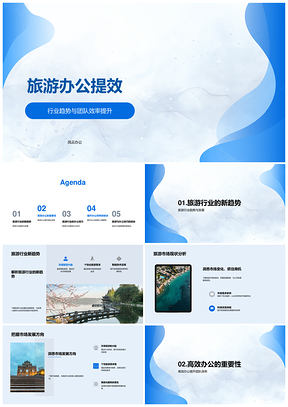 2025旅游高效办公团队管理时间沟通工具趋势PPT模板