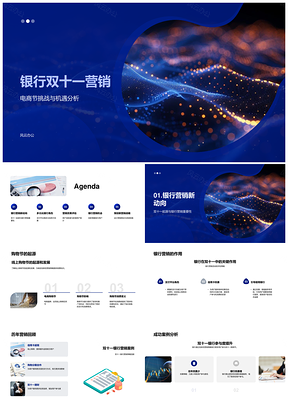2025银行双十一电商节信用卡支付营销策划PPT模板