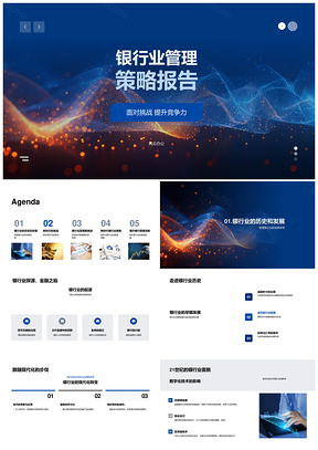2025银行业管理策略数字化转型提升竞争力风控流程优化PPT模板