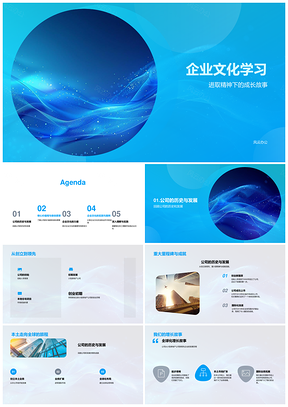 2025房企全球使命愿景价值观进取精神成长故事学习PPT模板