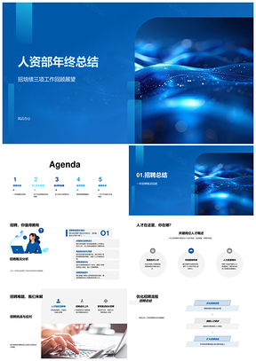 2025人资部年终总结招聘培训绩效员工关系管理PPT模板