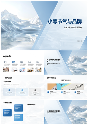 2025小寒节气赋能品牌策略融合传统文化PPT模板