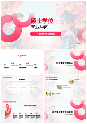 2025硕士就业升学规划导师策略研究职业趋势PPT模板