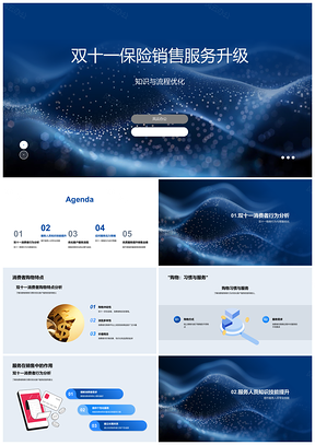 2025双十一保险销售服务升级技能流程优化消费满意PPT模板