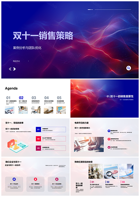 2025双十一电商销售策略趋势购物行为竞品分析团队培训案例PPT模板