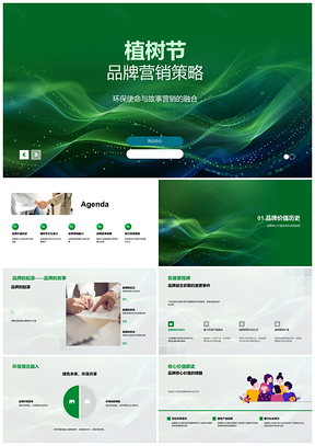 2025品牌植树节环保使命故事营销策略PPT模板