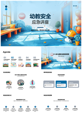 2025幼师校园安全应急讲座案例演练预案PPT模板