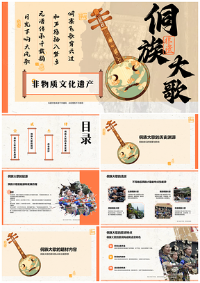 2025侗族大歌非遗传承音乐艺术民俗文化历史PPT模板