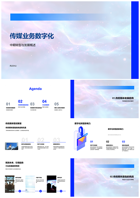 2025传媒数字化趋势转型新媒体竞争用户需求新技术业务模式PPT模板