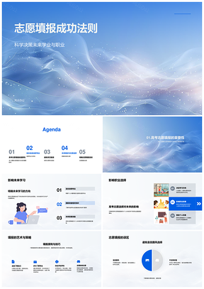 2025高考志愿科学填报学业职业兴趣能力前景法则PPT模板