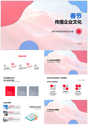 2025春节企业文化传扬团队凝聚力传统价值观PPT模板