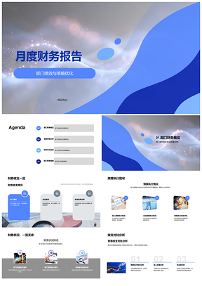 2025月度财务部门绩效目标策略优化收支预算执行排名预测PPT模板