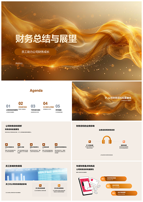 2025公司财务总结展望目标员工影响部门挑战下财年角色PPT模板