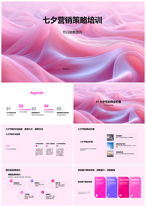 2025七夕营销策略培训品牌产品推广客群销售提升商业价值PPT模板