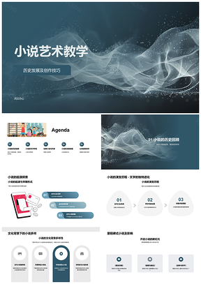 2025小说艺术教学史创作技巧与经典意蕴PPT模板