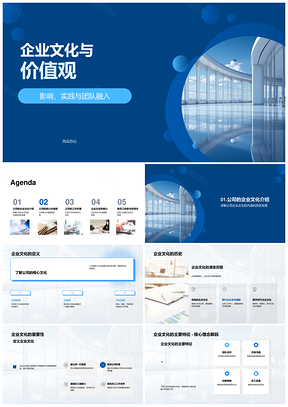 2025企业文化价值观融入员工培训环境宣传PPT模板
