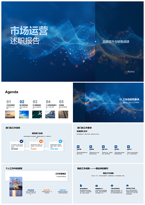 2025市场运营述职品牌提升销售增长团队合作活动目标PPT模板