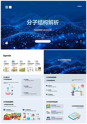2025分子结构化学性质与物质反应研究PPT模板