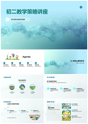 2025初二教学策略课件心理习惯优效互动学科教法PPT模板