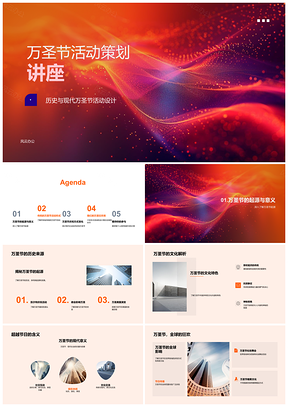 2025万圣节活动策划历史文化现代意义南瓜灯服装展示PPT模板
