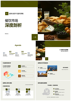 2025餐饮市场品牌力盈利策略趋势分析PPT模板