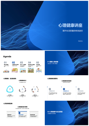 2025心理健康管理提升工作效率与人际生活质量PPT模板
