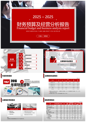 2025公司财务预算核算经营分析报告PPT模板