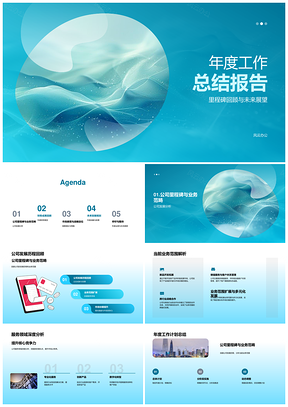 2025年度工作总结发展历程业务财务风控展望PPT模板