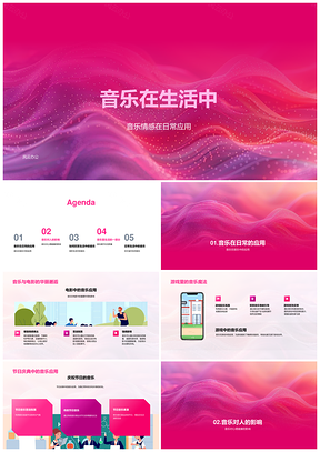 2025音乐融入生活情感教学影视游戏PPT模板