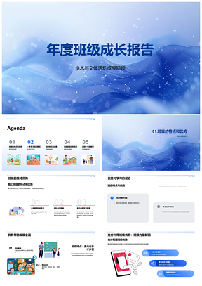 2025班级年度成长发展成果及学术规划展望PPT模板