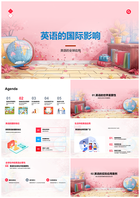 2025英语全球影响与影视音乐应用PPT模板