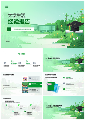 2025大学生活经验升学教育实践指南PPT模板