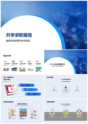 2025升学求职学术规划研究领域目标学校资源师资成果PPT模板