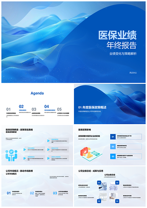 2025医保政策变更公司经营业绩年终报告PPT模板