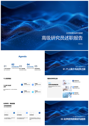 2025高级研究员可持续跨学科化学探索研究展望述职PPT模板