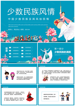 2025少数民族朝鲜族民族风情PPT模板