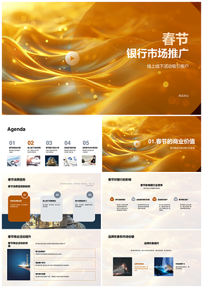 2025春节银行线上线下活动客户关系品牌建设推广PPT模板
